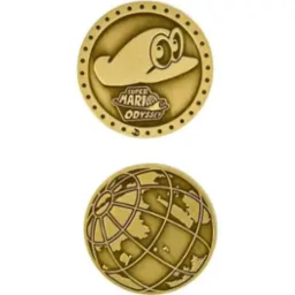 NIB 💰Nintendo💰 Super Mario Odyssey Cappy Collectible Coin - Gold - Picture 2 of 5